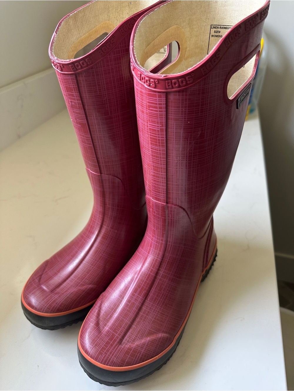 BOGS Women's Pink Waterproof Rain Boots